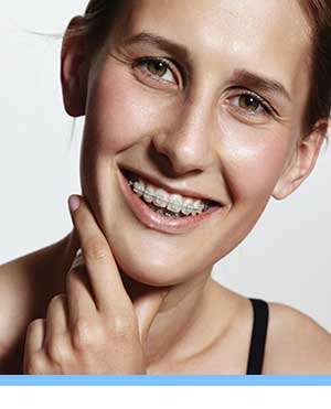 Damon Braces interior photo young woman braces San Marcos Orthodontics San Marcos CA